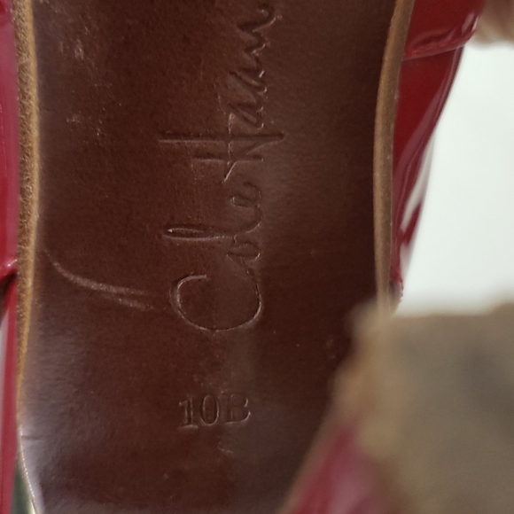 Cole Haan patent leather slingback Sandal Red s10B - Picture 8 of 12